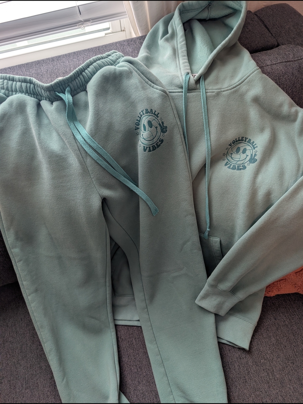 Kids/Women's Mint Green Joggers - Volleyball Vibes